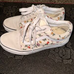 Floral White Sneakers